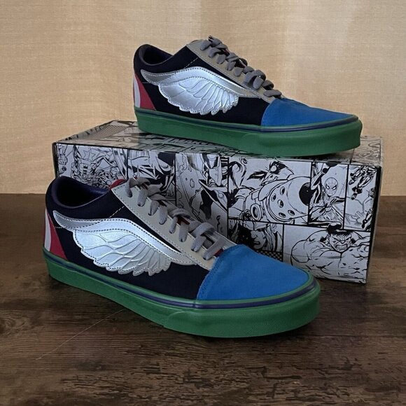 Vans x Marvel Old Skool Avengers Shoe Womens Sz 11 Leather Sneaker - Picture 2 of 10